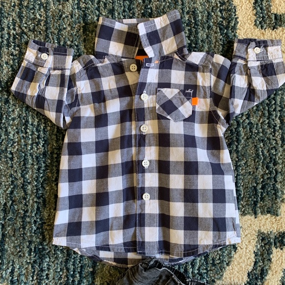 Carters Shirt & DKNY jeans 3-6 months boy - Picture 2 of 3